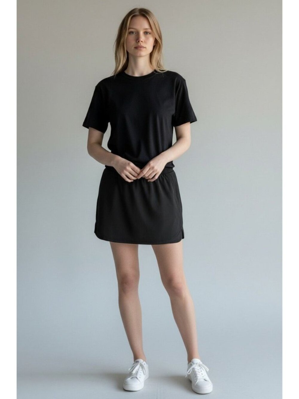 32 Degrees Cool Womens Black Drawstring Elastic Waist Skort Medium New with Tag